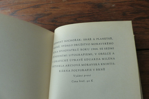 Snář a planetář, Klement Bochořák, 1944 — foto 3
