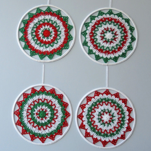 Háčkovaná mandala 15 cm - V 3. — foto 3