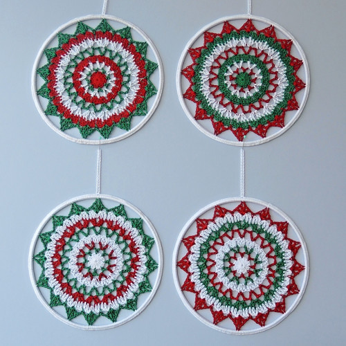 Háčkovaná mandala 15 cm - V 3. — foto 4