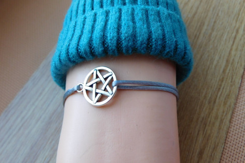 Náramek - Starostříbro-pentagram — foto 2