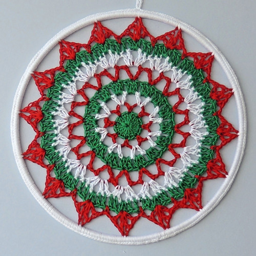 Háčkovaná mandala 15 cm - V 3. — foto 2