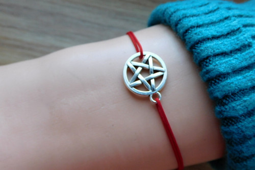 Náramek - Starostříbro-pentagram — foto 2