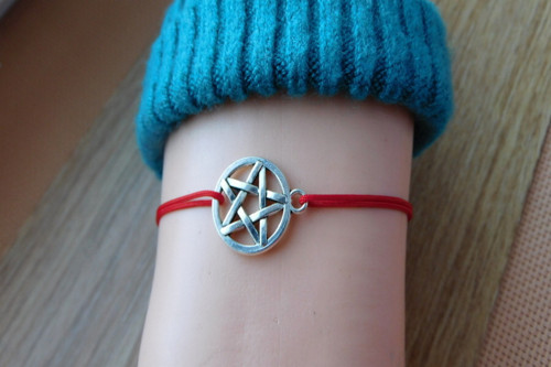 Náramek - Starostříbro-pentagram — foto 4