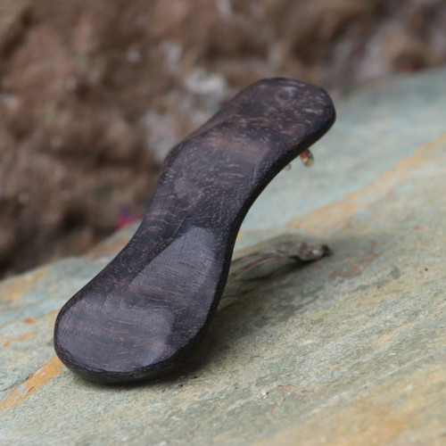 Ebenová - spona do vlasů 7 cm — foto 2