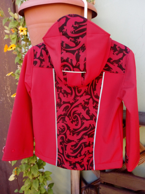 Zimní, softshell. bunda - ještěrky - vel. 104 -110 — foto 2