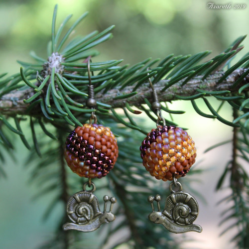 Kuličkové náušnice Šneci — foto 3