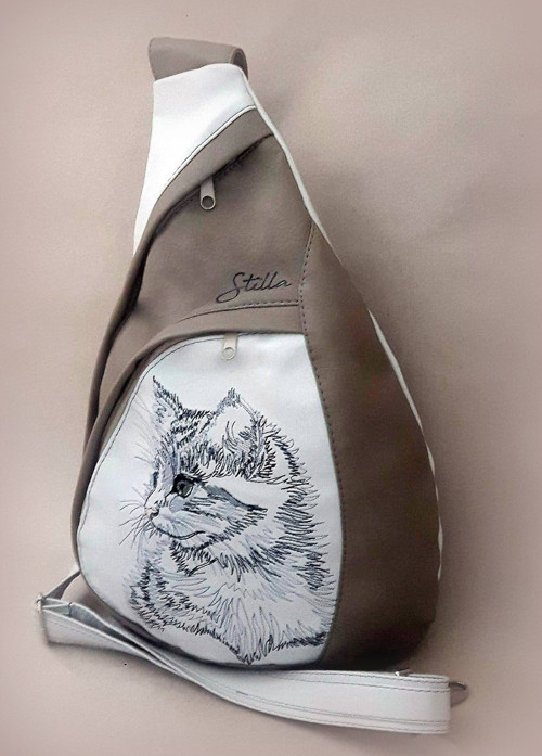 Backpack mocca - Cat sketch — foto 2