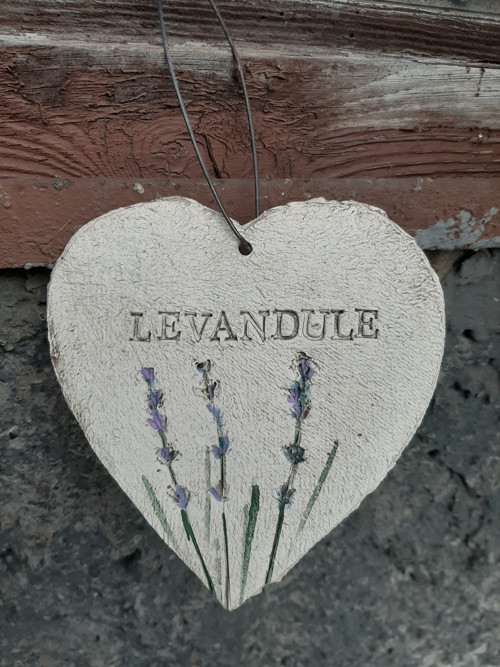 Keramické srdíčko - levandule — foto 2