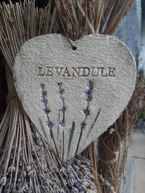 Keramické srdíčko - levandule — foto 3