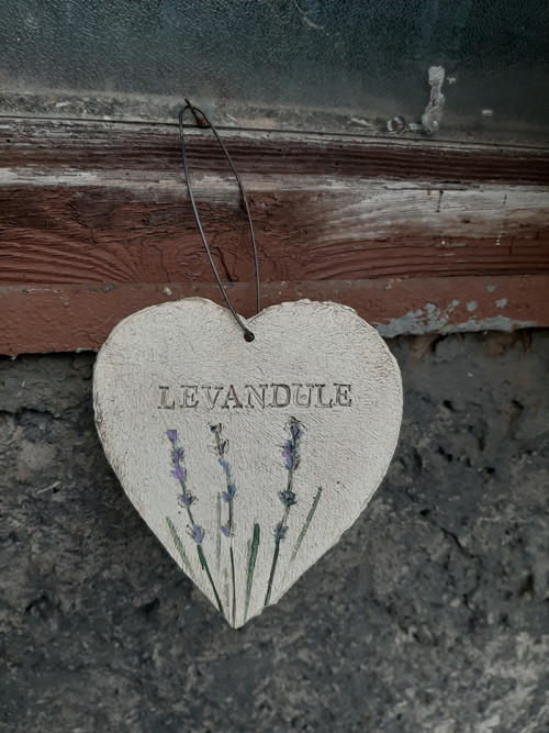 Keramické srdíčko - levandule — foto 5