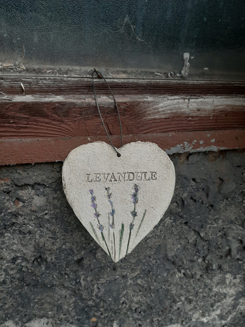 Keramické srdíčko - levandule — foto 4