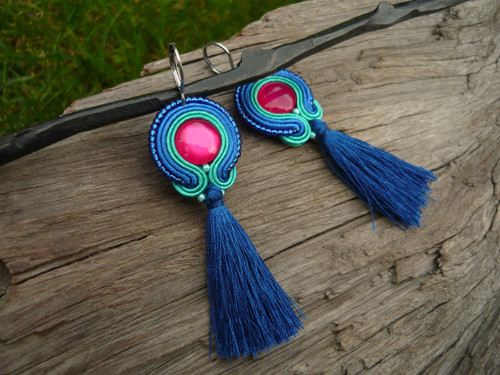 Soutache náušnice Tropická Laguna — foto 4
