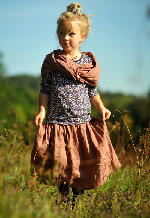 Lněná sukně Terakota — foto 2