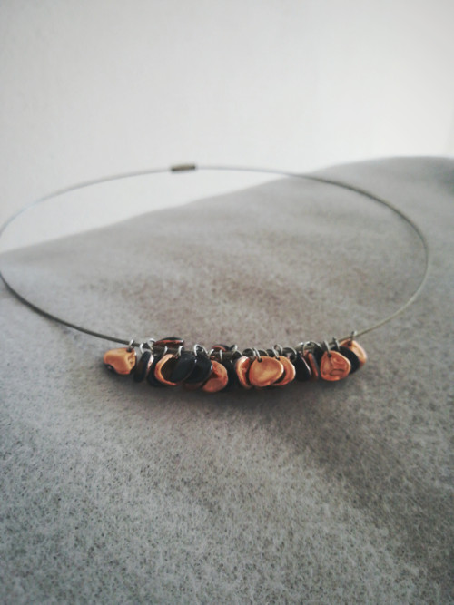 Copper & black - náhrdelník/ sleva ze 111 Kč — foto 3