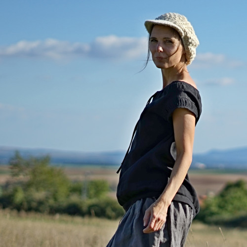 Lněná halenka s řasením — foto 4