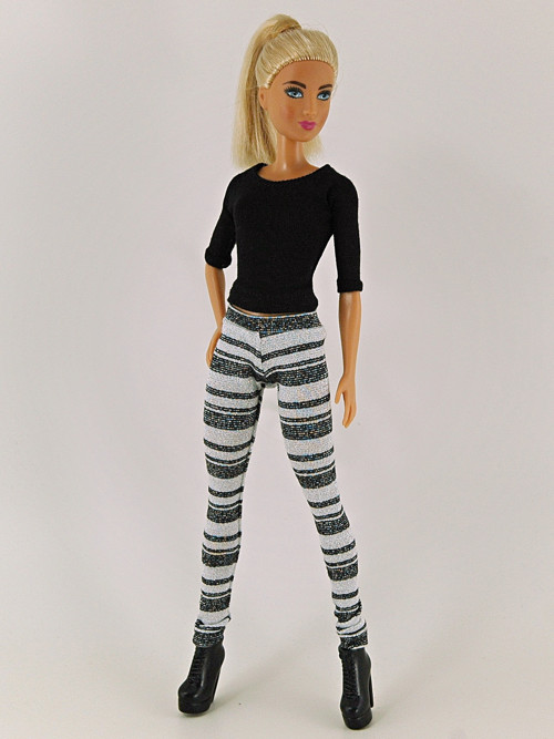Barbie - Pruhované legíny — foto 3