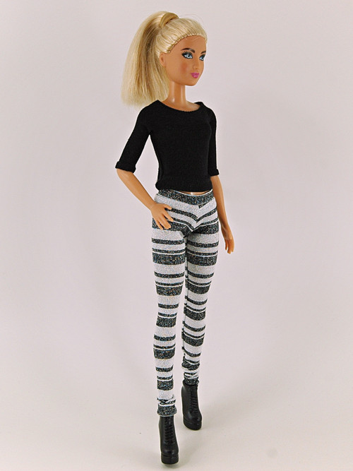 Barbie - Pruhované legíny — foto 2