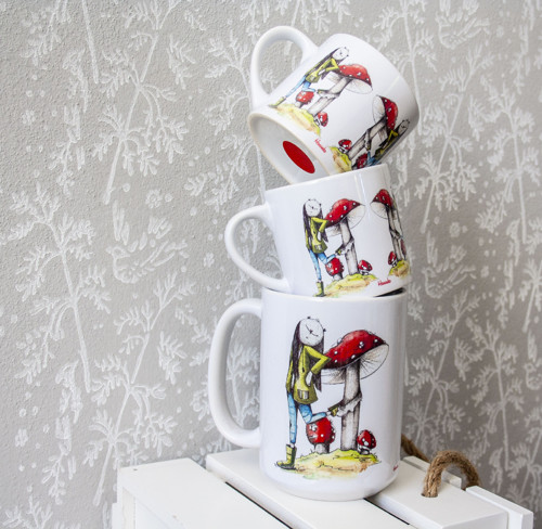 Hrnek - VELKÝ 400ml - Muchomůrka — foto 2