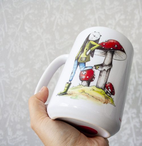 Hrnek - VELKÝ 400ml - Muchomůrka — foto 6