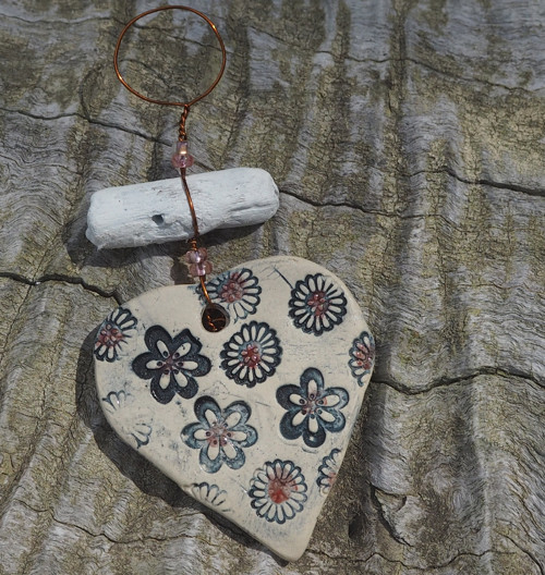 Závěs driftwood srdce — foto 2