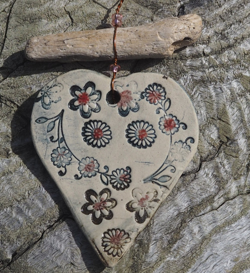 Závěs driftwood srdce — foto 2