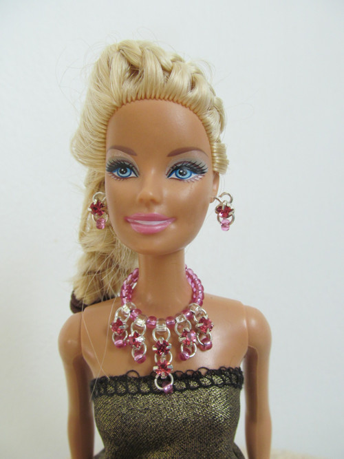 Souprava - náhrdelník a náušnice pro Barbie — foto 2