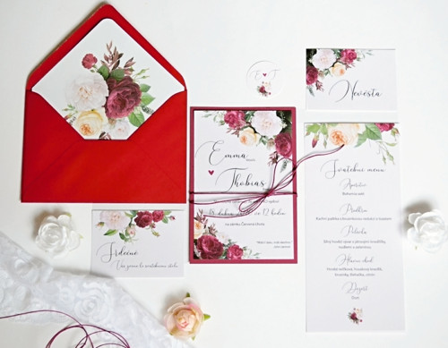Svatební oznámení Dark rose — foto 3