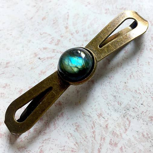 Vintage spona s labradoritem — foto 2