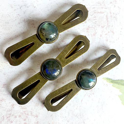 Vintage spona s labradoritem — foto 4