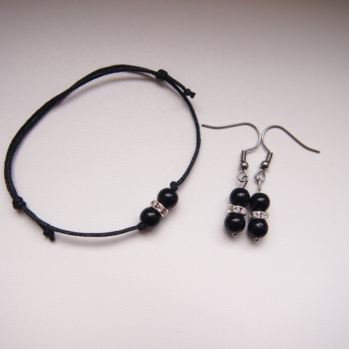 Set ONYX náramek + náušnice — foto 2