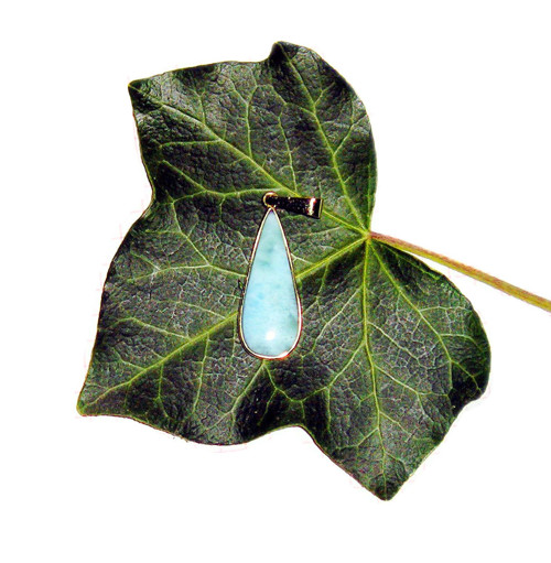 ZLATÝ přívěsek LARIMAR 20*8 — foto 2
