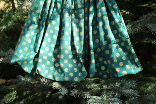 Balonová sukně Grunge Petrol dots — foto 2