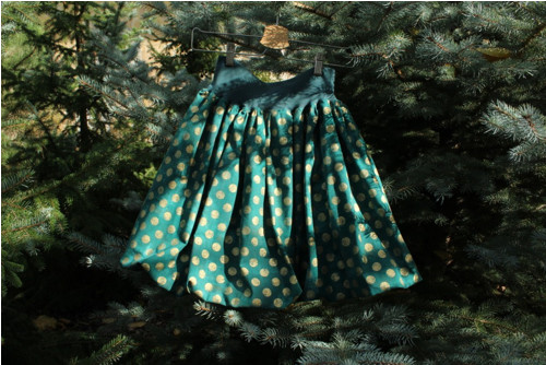 Balonová sukně Grunge Petrol dots — foto 6