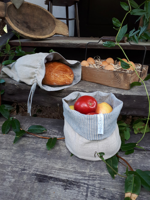 Lněný košík Linen Memories — foto 5
