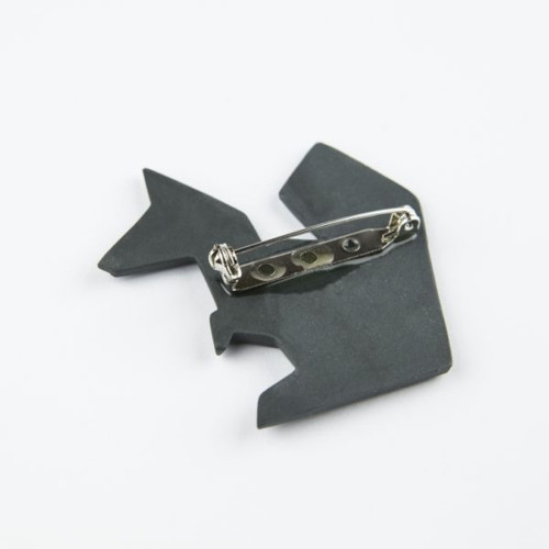 Brož origami černá VEVERKA — foto 2