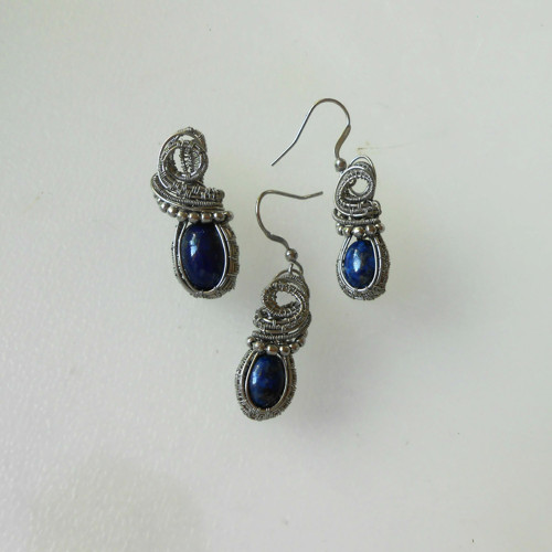 Náušnice - Lapis lazuli — foto 5
