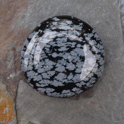 Obsidián vločkový,placka — foto 2