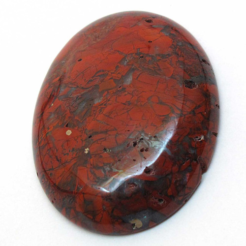 Kabošon chicken bloodstone ovál 40mm — foto 2