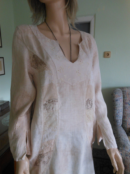 Boho patchworkové šaty, vel.UNI — foto 2