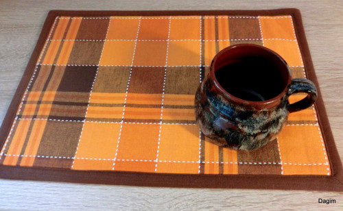 Prostírání - hnědooranžové tkané — foto 5