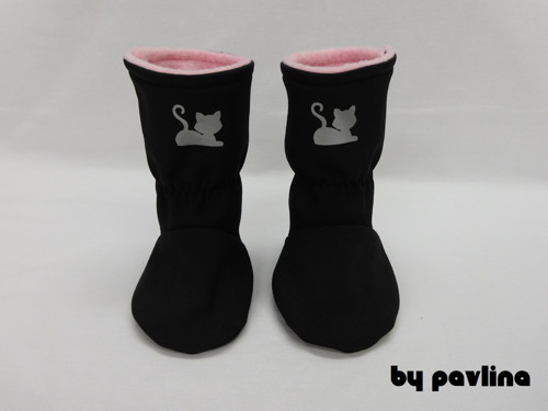 Softshellové válenky / capáčky - Kočička s růžovou — foto 2