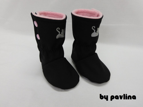 Softshellové válenky / capáčky - Kočička s růžovou — foto 3