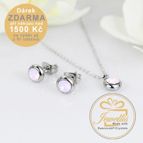 Ocelový náhrdelník Swarovski bílý - perla — foto 4