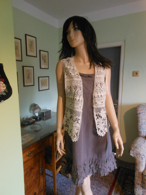 Krajková boho, romantická vestička, vel.38 — foto 2