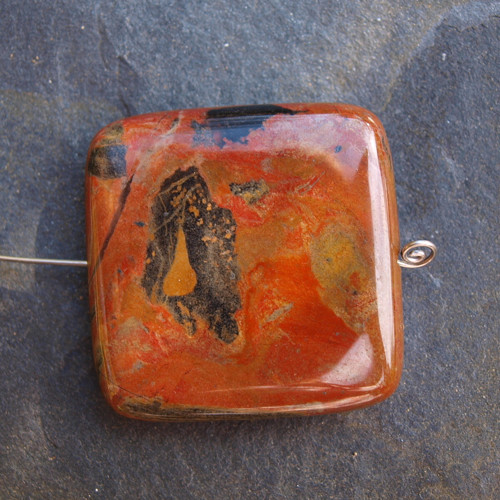 Jaspis, korálek 3x3 cm — foto 2
