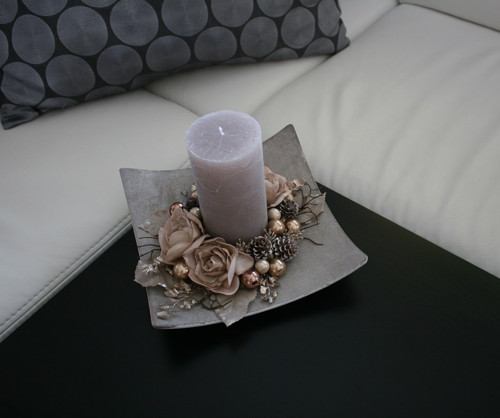 Vánoční svícínek v šedohnědé — foto 3