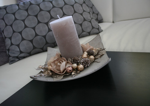 Vánoční svícínek v šedohnědé — foto 2