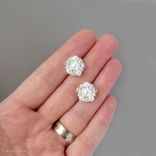 Náušničky WHITE & GOLD WEDDING — foto 4