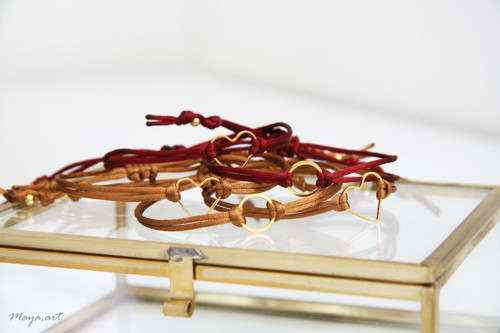 Vínový náramek SIMPLE BRACELET s postř. srdcem — foto 2