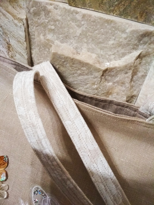 Lněná taška " SHABBY CHIC" — foto 3